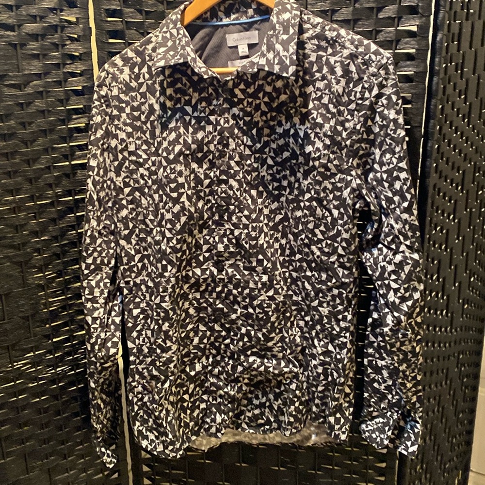 Men’s Calvin Klein Slim Fit Men’s Long Sleeve Button Down Shirt Size Medium